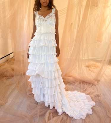 vintage betsey johnson tiered bridal gown (S)