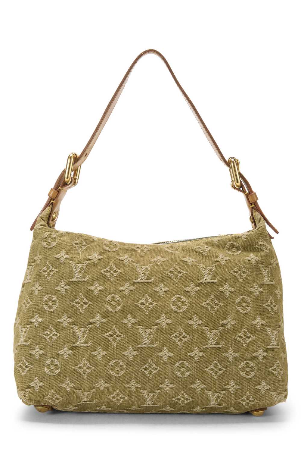 Green Monogram Denim Baggy PM Send in SMS Send in… - image 4