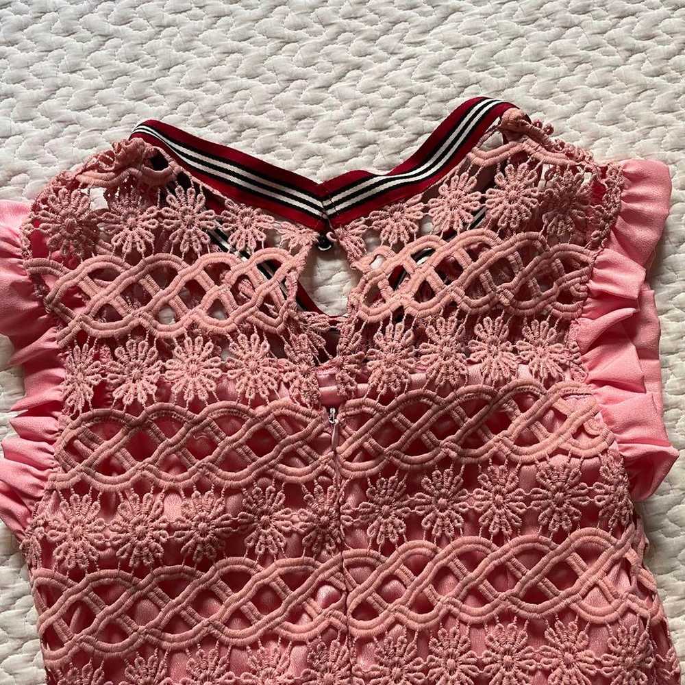 Pink Lace Sleeveless Mini Dress - image 3