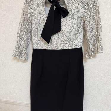 Elegant black and white lace dress