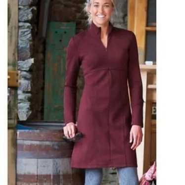 Athleta Cassidy Burgundy Ponte Knit Dress S