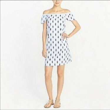 J. Crew Off The Shoulder Ikat Print Dress