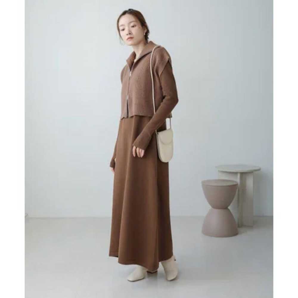 Bab Double Zip Knit Vest + Dress Set (MOCHA) - image 2