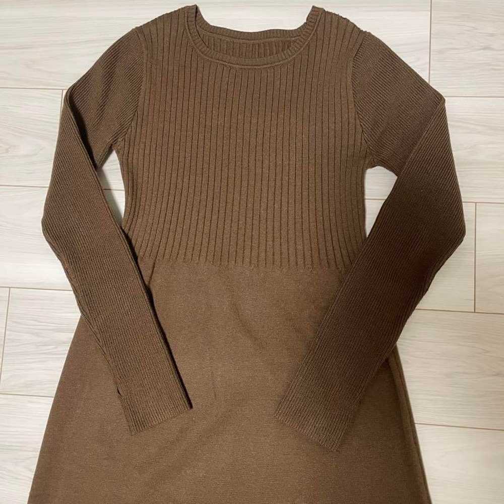 Bab Double Zip Knit Vest + Dress Set (MOCHA) - image 6