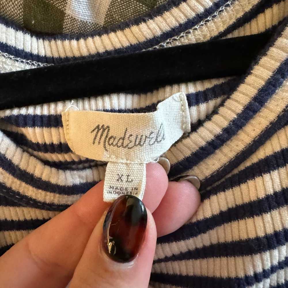 Madewell District Dress in Stripe Size XL - image 8