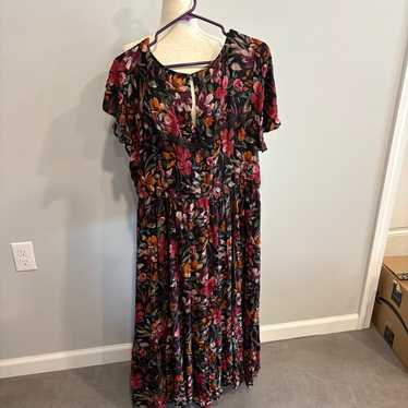 Torrid Floral Midi Dress Size 2  Plus Size 2XL