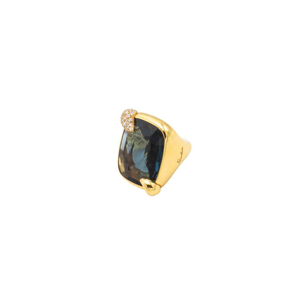 Pomellato 'Ritratto' London Blue Topaz Ring - '10s - image 4