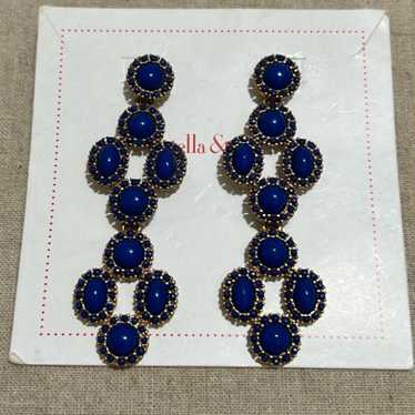 Stella & Dot Sardinia 3 in 1 Earrings -Cobalt Blue