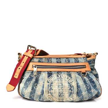 LOUIS VUITTON Denim Raye Porte Epaule MM - image 1