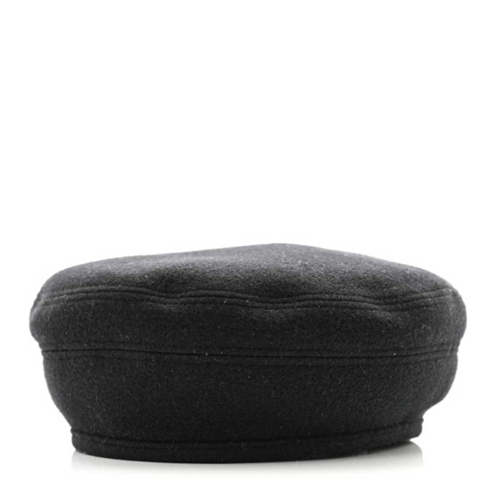 HERMES Wool Cashmere Saint Honore Drap Beret 59 B… - image 1