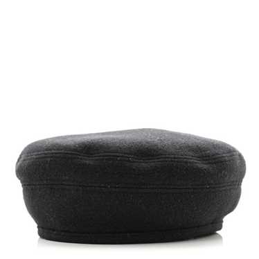 HERMES Wool Cashmere Saint Honore Drap Beret 59 Bl