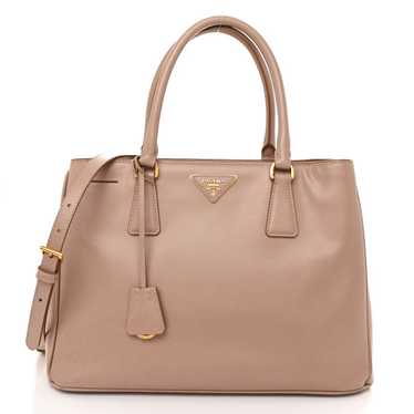 PRADA Saffiano Lux Medium Tote Cammeo