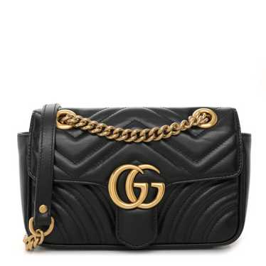 GUCCI Calfskin Matelasse Mini GG Marmont Shoulder… - image 1