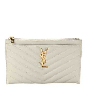 SAINT LAURENT Grain De Poudre Chevron Monogram Bi… - image 1