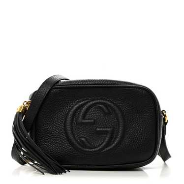 GUCCI Pebbled Calfskin Mini Soho Disco Bag Black - image 1