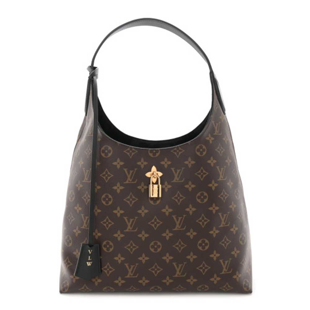 LOUIS VUITTON Monogram Flower Hobo Black - image 1