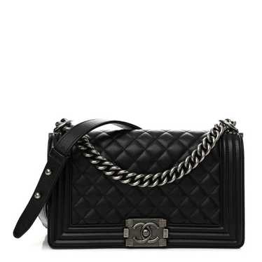 CHANEL Caviar Quilted Medium Boy Flap Black - image 1