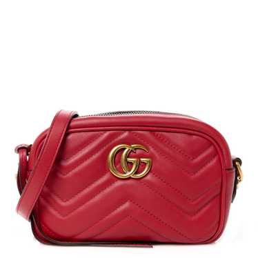 GUCCI Calfskin Matelasse Mini GG Marmont Chain Sh… - image 1