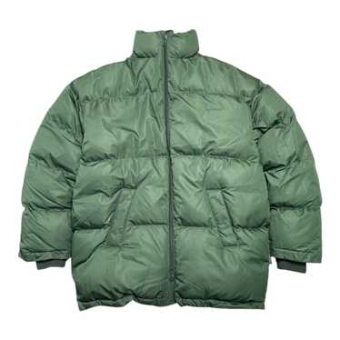 Balenciaga Logo Oversized Down Jacket Green