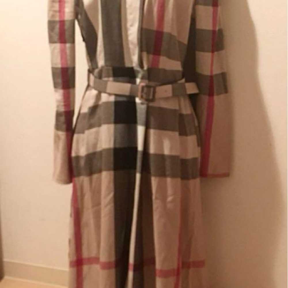 Khaki Check Pattern Long Sleeve Dress - image 2