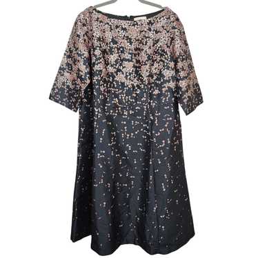 eShakti Wayward Fancies Placed Floral Print Dupion