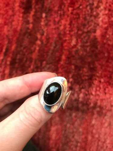 Mexican Silver Sterling silver 925 onyx ring 8 |…