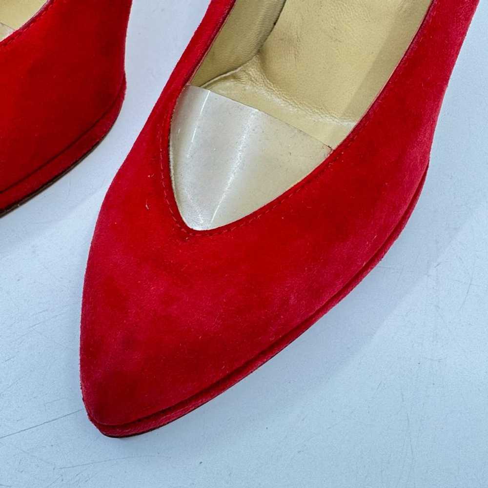 ALAIA Rare Vintage 80s Alaïa Red Suede Pumps (36.… - image 4