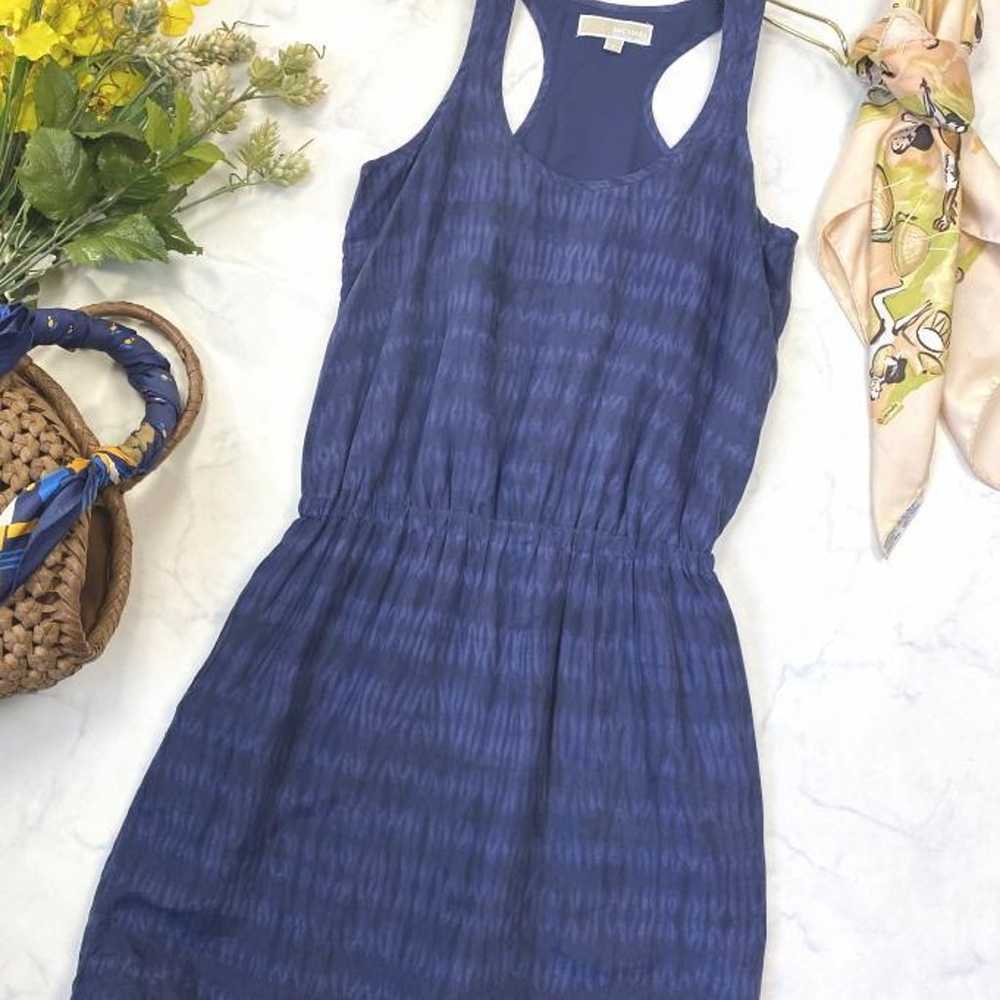 MICHAEL KORS 100% silk navy dress - image 2