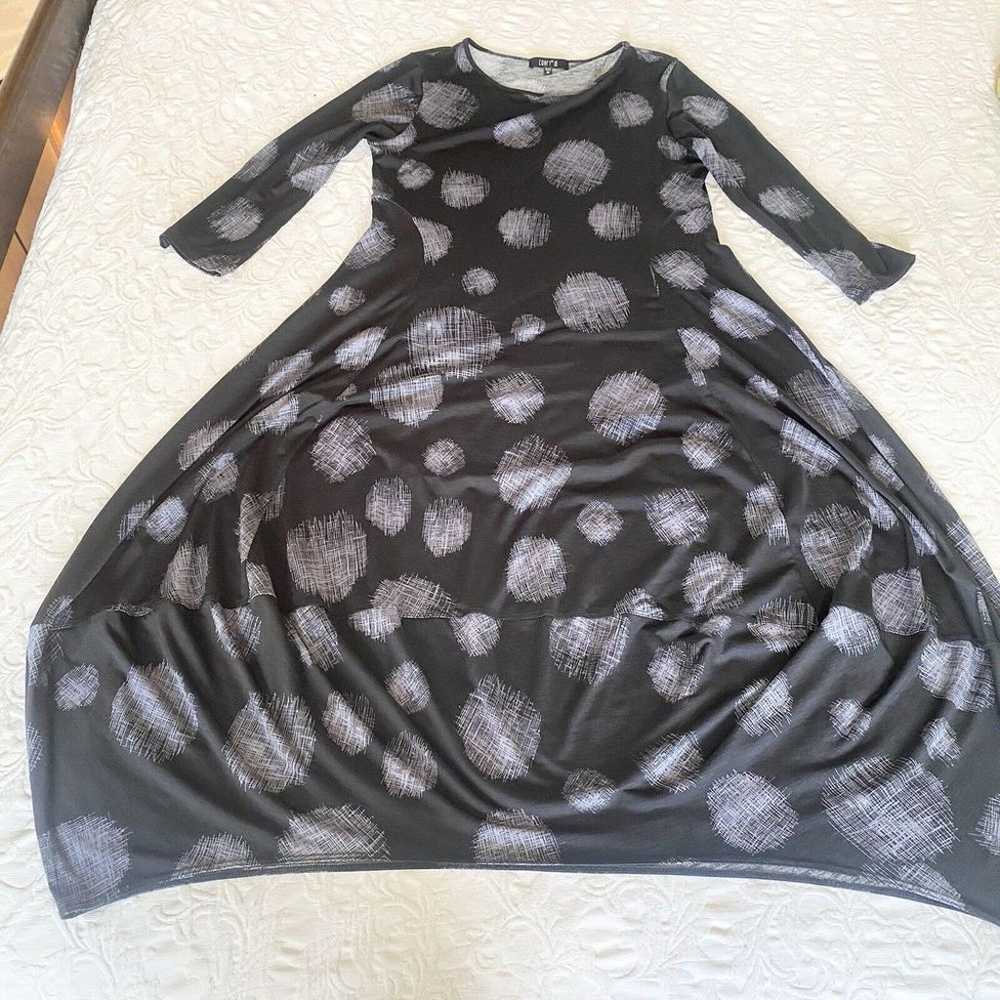 Comfy USA Black Polka Dot Half Sleeves Dress Ball… - image 4