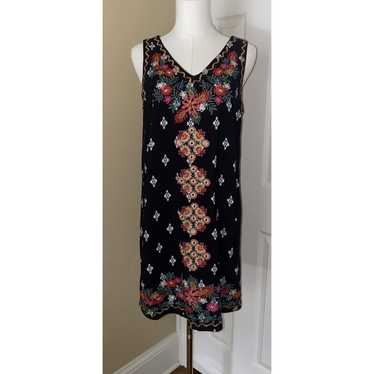 Anthropologie THML Women's Black Flower Embroidere