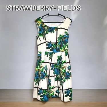 STRAWBERRY-FIELDS Dress Floral Pattern Ivory - image 1