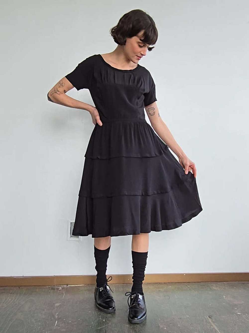 Miu Miu Tiered Dress - Black - image 1