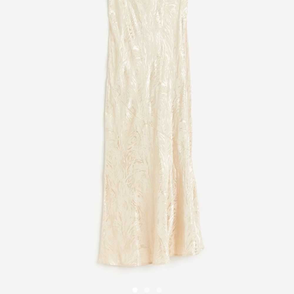 Jacquard weave slip open back maxi dress - image 2