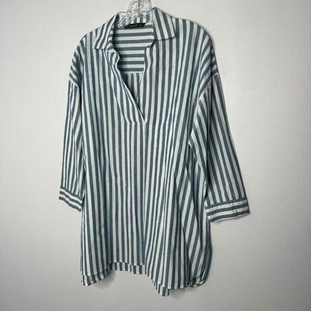 Zara stripped min dress/tunic top size small - image 2