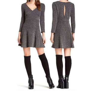 Free People Tweed Knit Dress Open Back