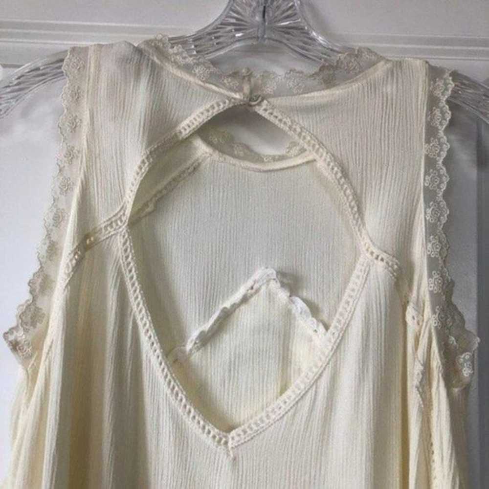 CY Cream Lace Gauze Sleeveless Babydoll Boho Bohe… - image 11