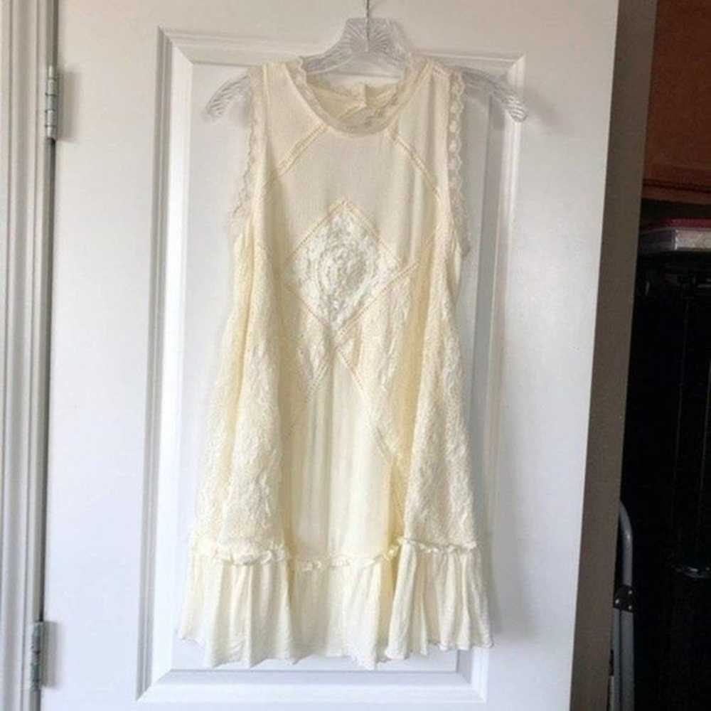 CY Cream Lace Gauze Sleeveless Babydoll Boho Bohe… - image 1