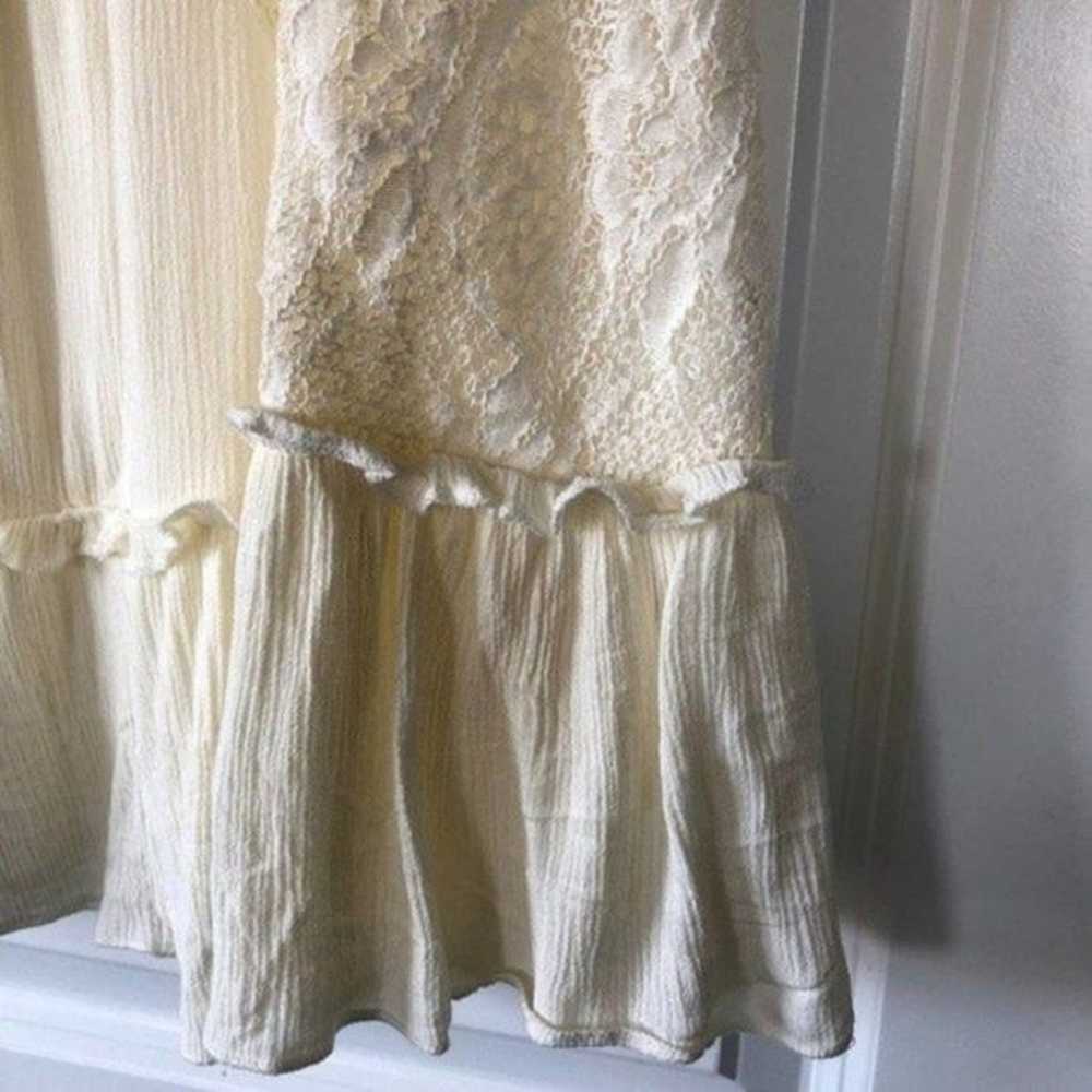 CY Cream Lace Gauze Sleeveless Babydoll Boho Bohe… - image 7