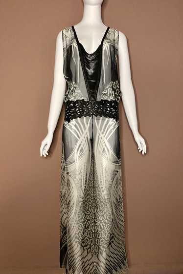 ROBERTO CAVALLI SPRING 2013 GRAPHIC SILK CHIFFON A