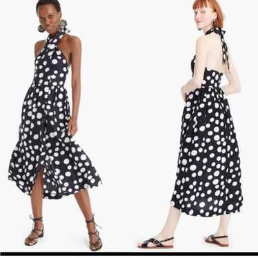 J Crew halter polka dot dress