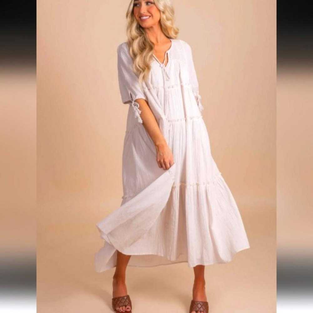 Boho Chic Flowy Tiered Maxi Dress - image 1