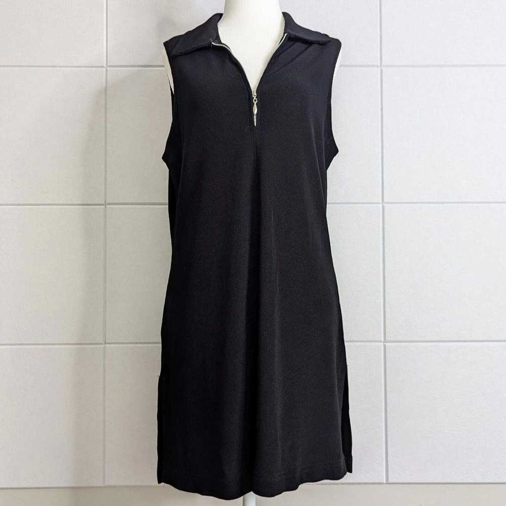 Vintage 90s Sporty Knit Half Zip Sleeveless Mini … - image 3