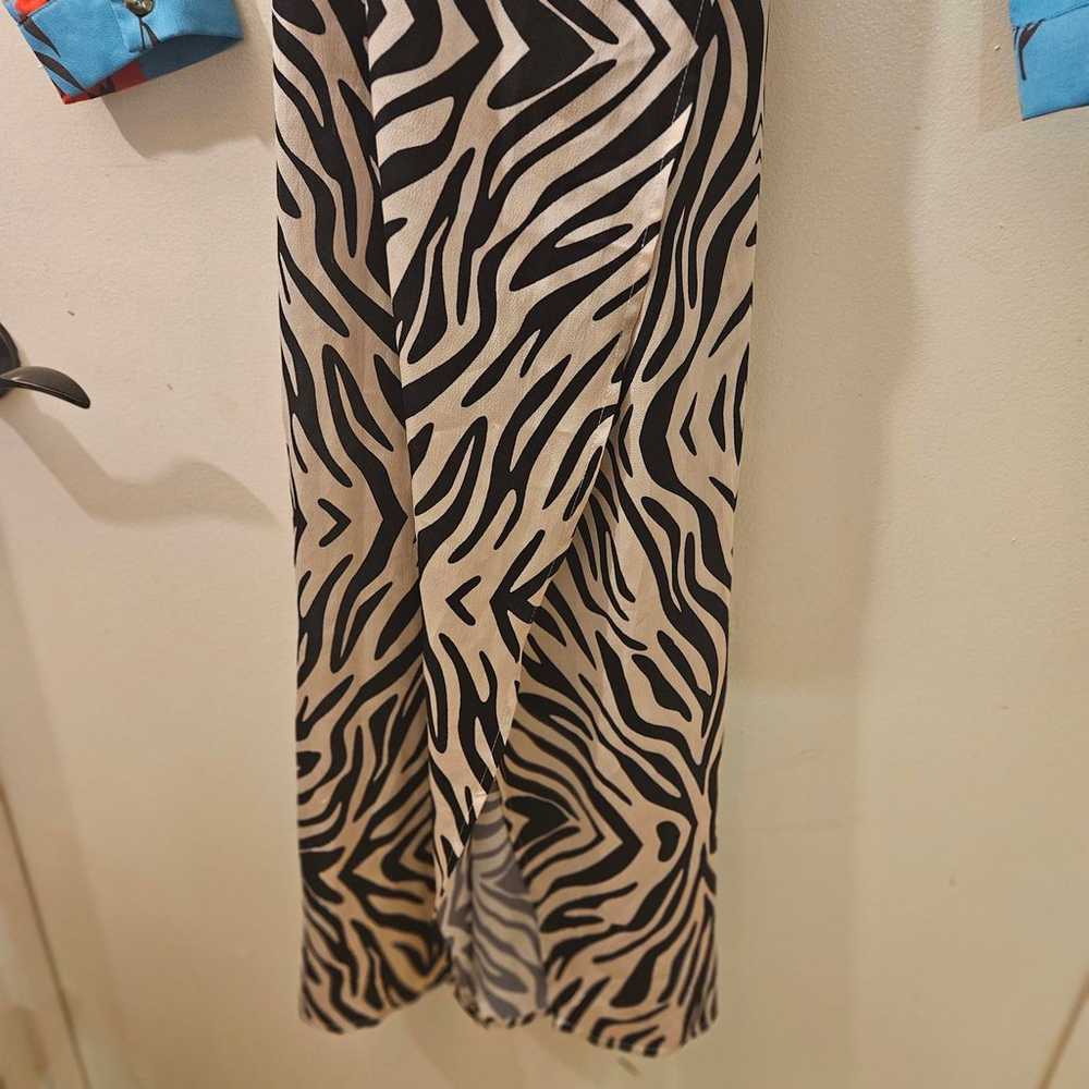 Never Fully Dressed Floral Zebra Print Wrap Dress… - image 6