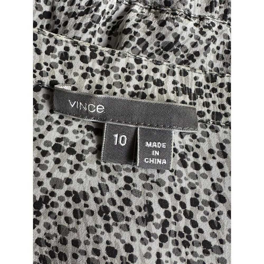 Vince Women Static print grey & black silk Romper… - image 12