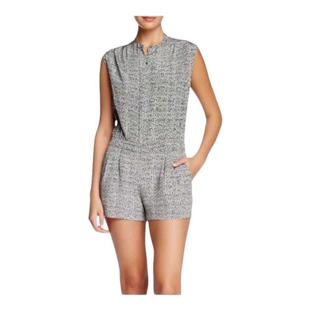 Vince Women Static print grey & black silk Romper… - image 1