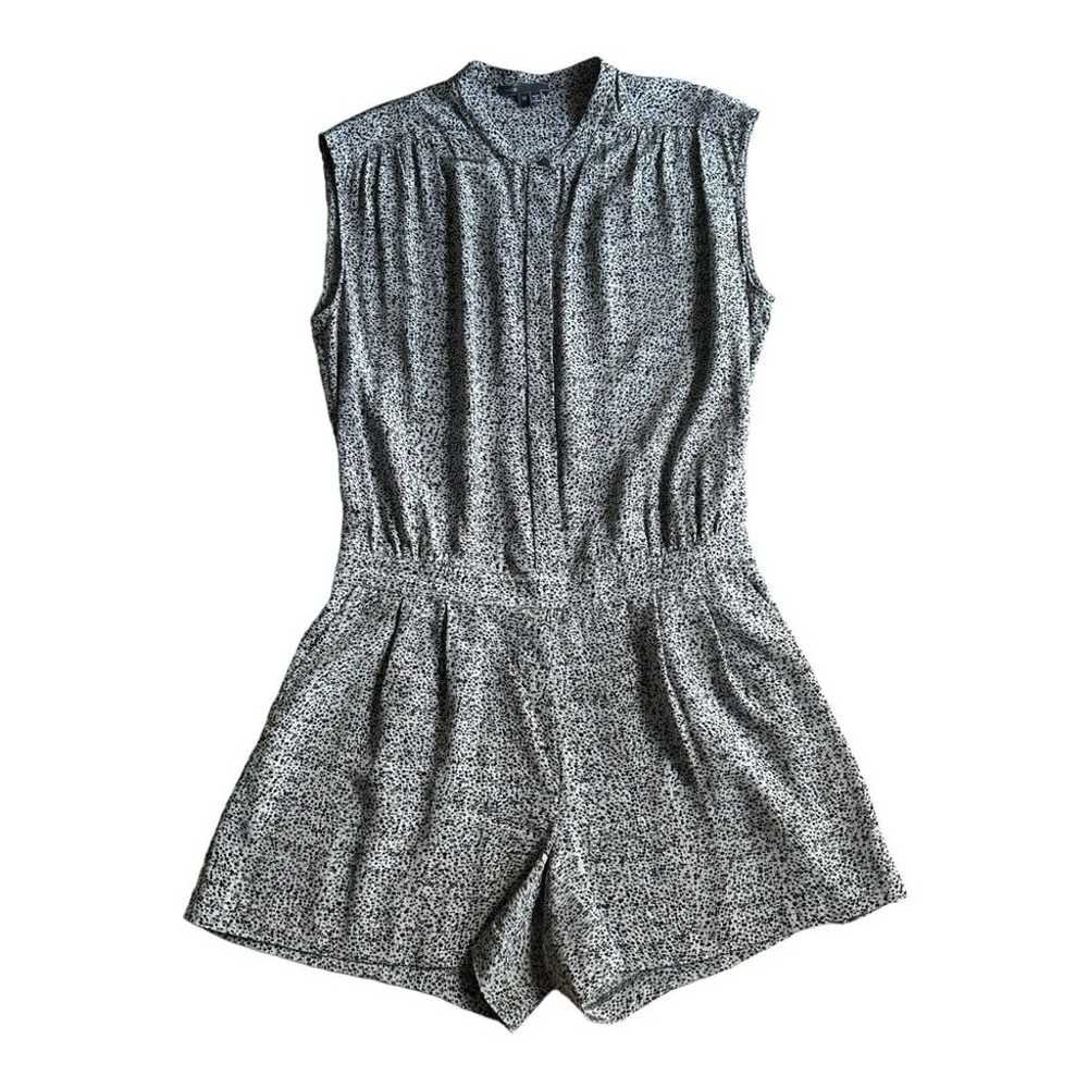 Vince Women Static print grey & black silk Romper… - image 2