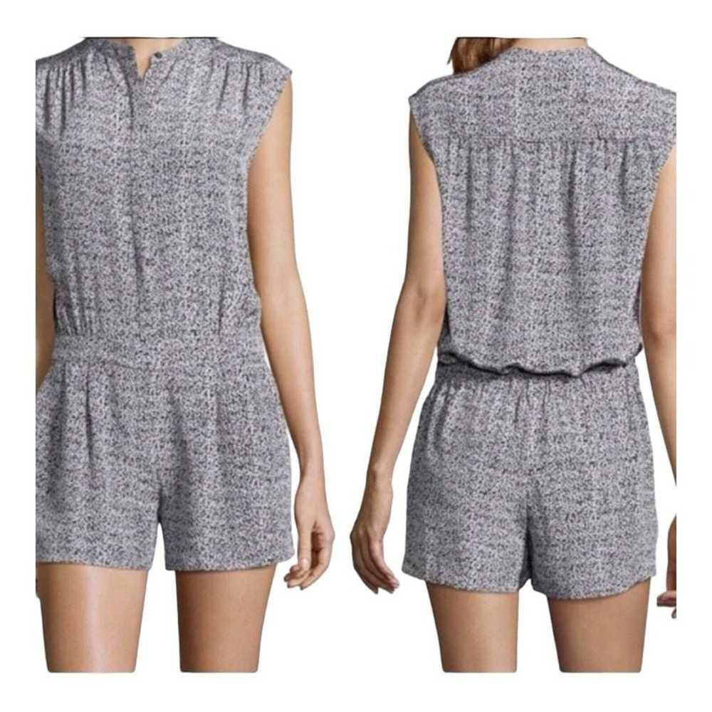 Vince Women Static print grey & black silk Romper… - image 5