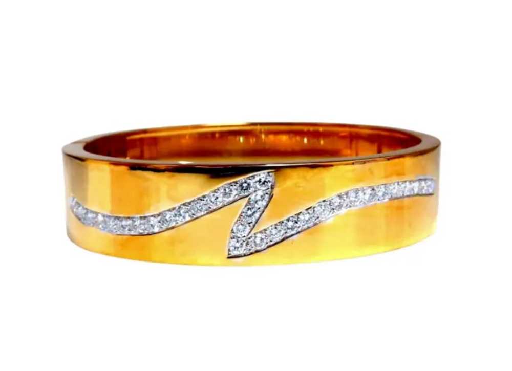 Natural Diamonds Lightning Initial N Z Bangle Bra… - image 1