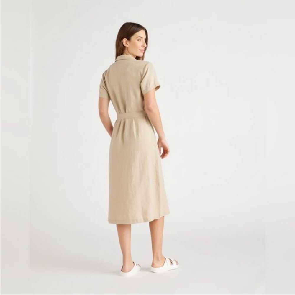 Quince 100% European Linen Button Front Midi Dress - image 6