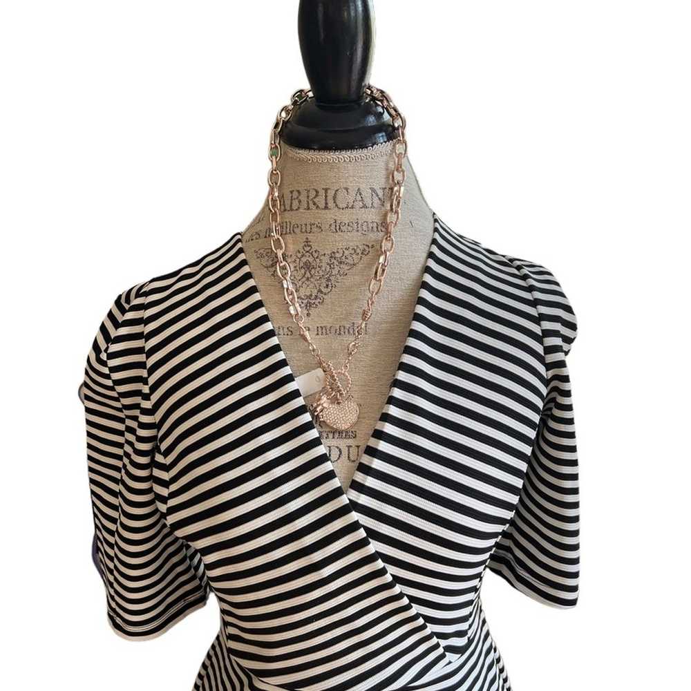 LeShop STRIPED BODYCON DRESS MINI - SIZE LARGE - image 2